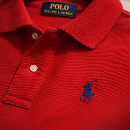 Polo Ralphauren Yakalı T-Shirt - Kırmızı