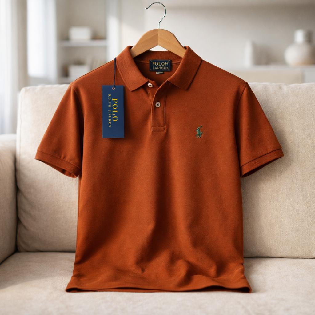 Polo Ralphauren Yakalı T-Shirt - Kiremit