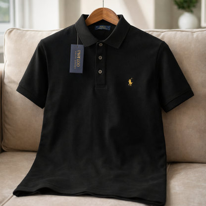 Polo Ralphauren Yakalı T-Shirt - Siyah